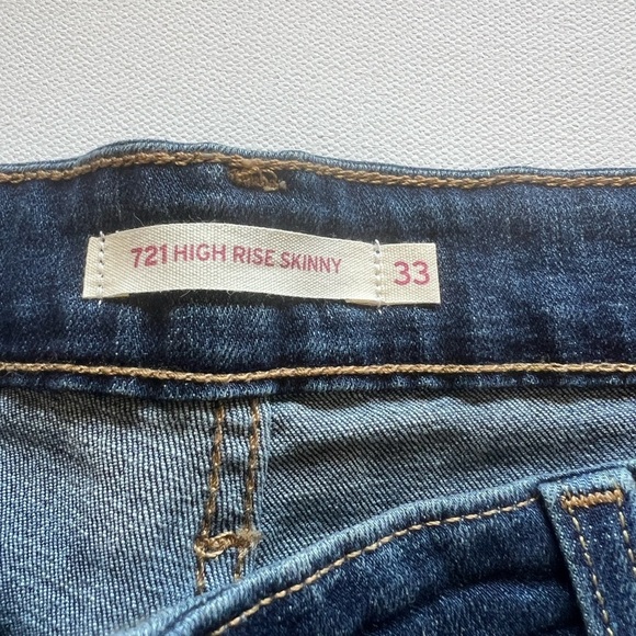 NWT Women's 721 High Rise Skinny Jeans Levi's Size 33x30 (F2) - Picture 7 of 9